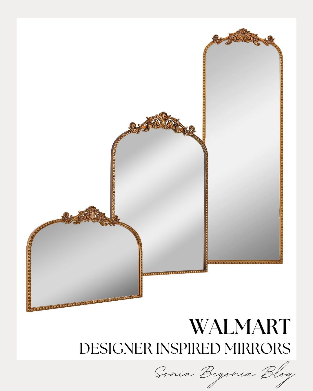These stunning Walmart mirrors look straight out of a designer showroom — but they’re all under $100! 😍✨
Perfect for elevating any space — from your entryway to your bedroom or vanity. The ornate gold detailing adds that vintage charm without the luxury price tag. 💫

🪞Shop these designer-inspired mirrors before they sell out — they make any room feel instantly elegant!

⸻

#walmartfinds #walmartdecor #walmarthome #walmartstyle #walmartmusthaves #walmartfavorites #homefinds #homedecor #affordabledecor #budgetfriendlyhome #walmartmirror #walmarthomedecor #designerdupes #walmartdupes #interiorstyle #interiorinspo #homedecorinspo #affordableluxury #homedesign #walmartexclusive #mirrorfinds #homeinspiration #homestyling #walmartdeals #decorunder100 #walmartshopping #budgetdecor #soniabegoniablog

#LTKFindsUnder100 #LTKHome