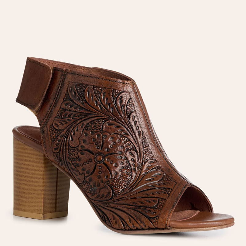 Roper Women's Mika Brown Tooled Sandals | Cavender's