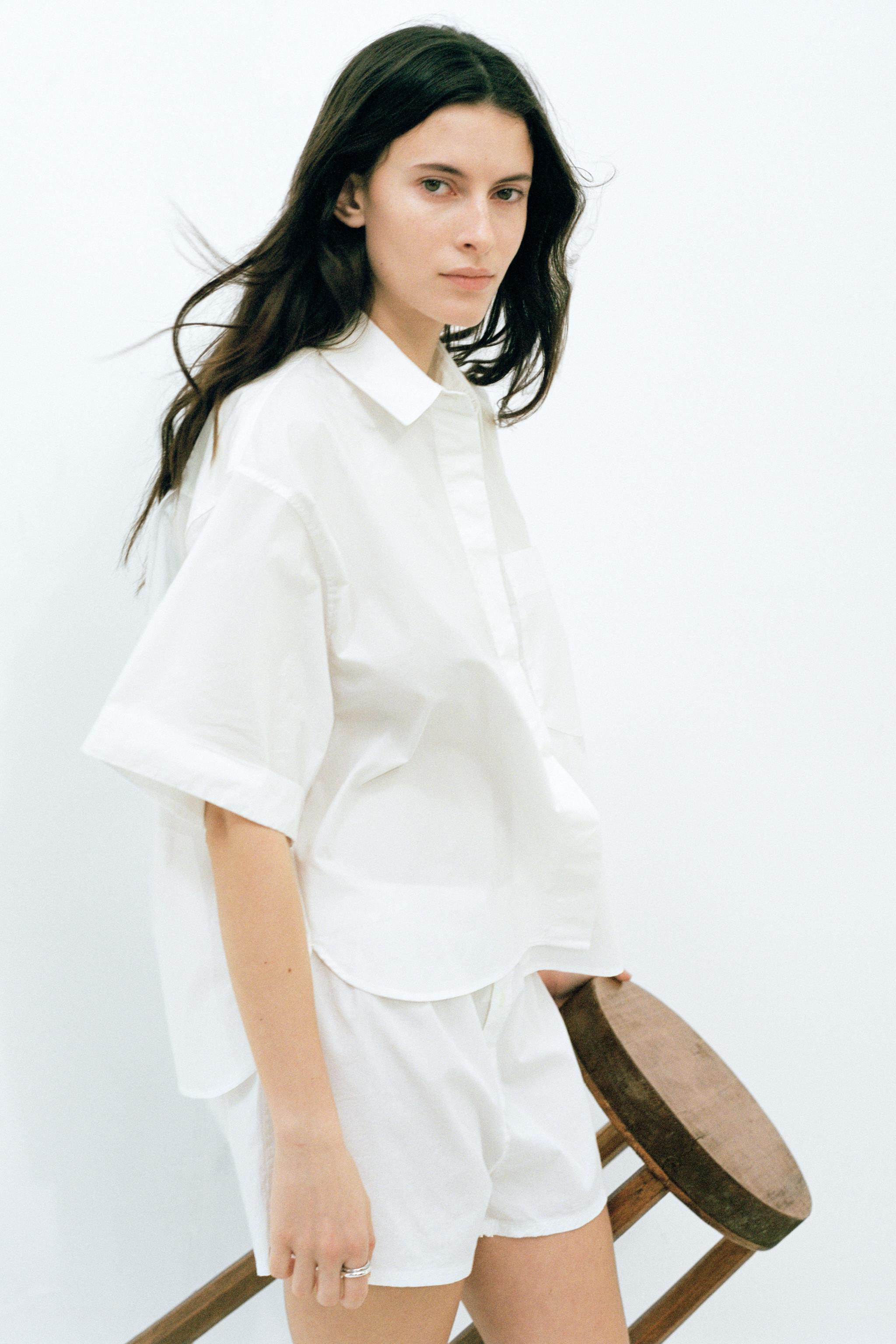 POPLIN SHIRT WITH POCKET | Zara UK