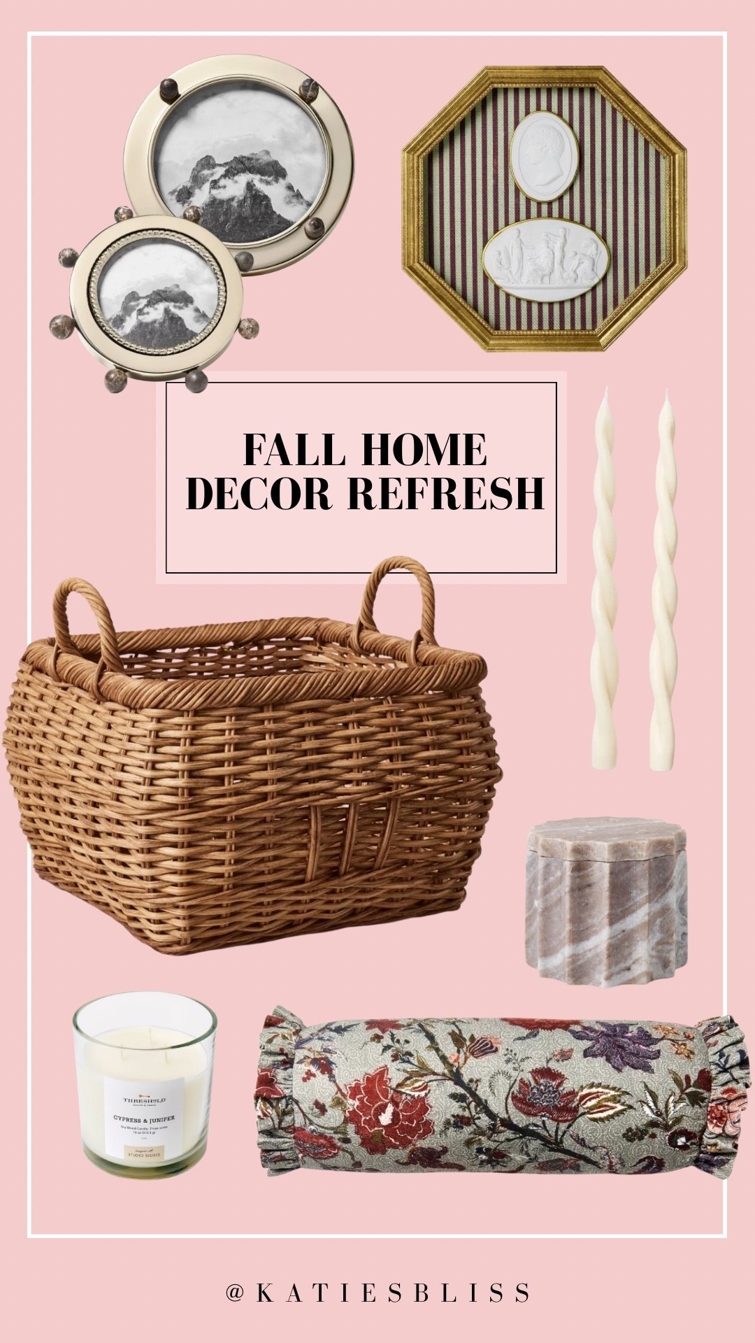 Fall home decor refresh 🧺

Fall. Autumn. Home. Target. Decor. Basket. Dish. Candle. Taper. Frame. Silver. Wall art. Pillow.

#LTKSeasonal #LTKHome