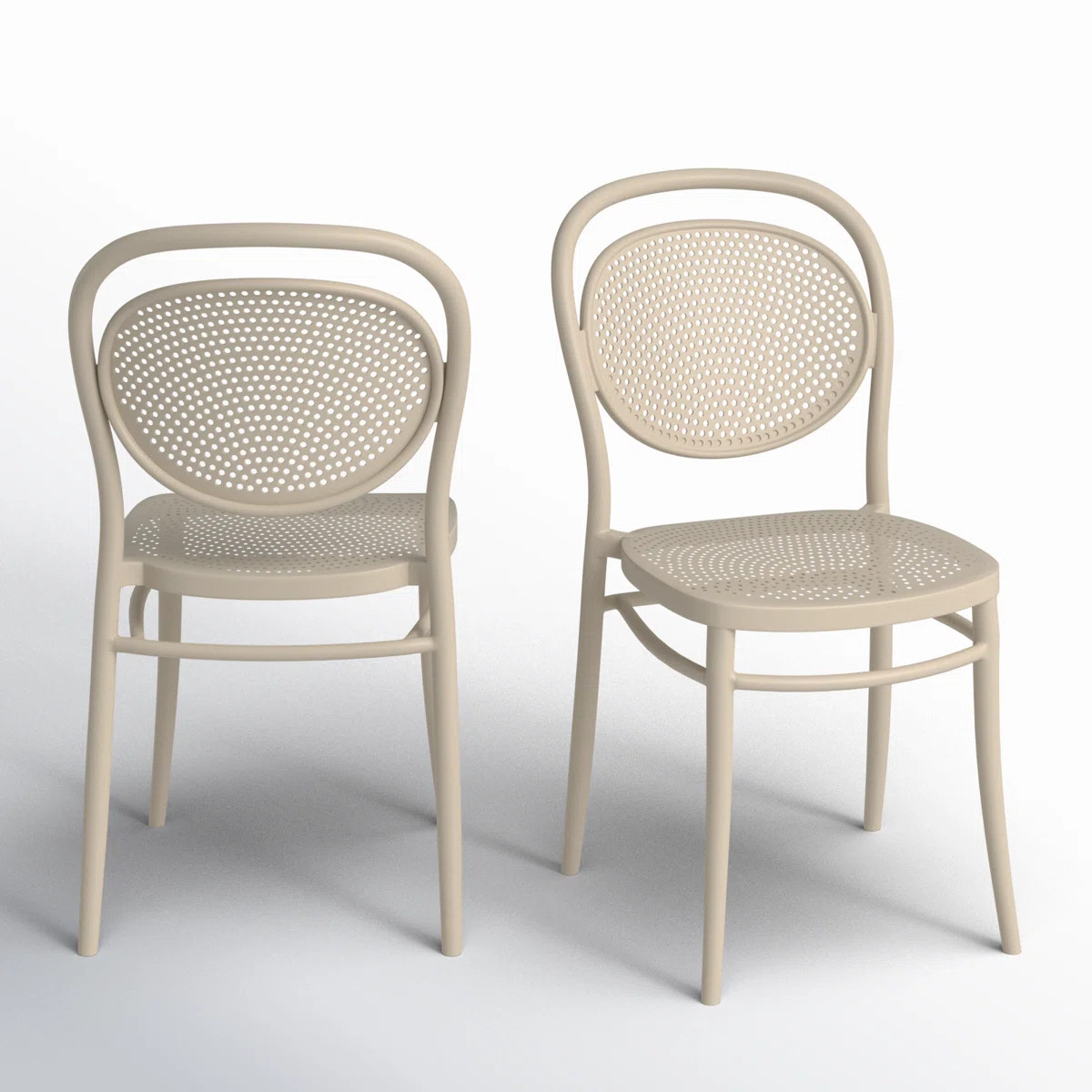 Farrah Stacking Patio Dining Side Chair (Set of 2) | Wayfair North America