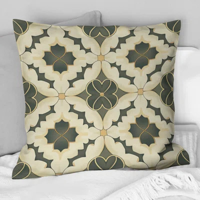 Beige Modern Trellis I - Modern Throw Pillow | Wayfair North America