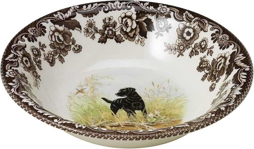 Spode Woodland Ascot Cereal Bowl, Black Labrador, 8” | Perfect for Oatmeal, Salads, and Dessert... | Amazon (US)