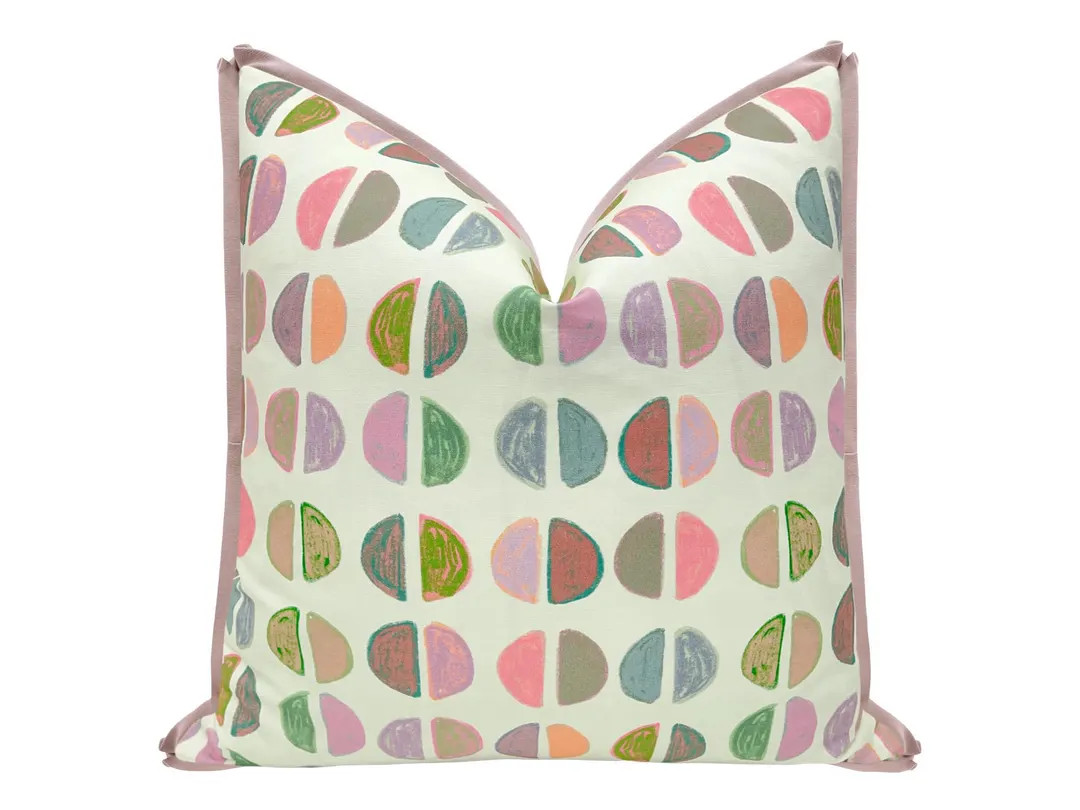 Lulie Wallace : Mims // Multi With Butterfly Flange Pillow | Dot Print | Designer Fabric | Multi ... | Etsy (US)