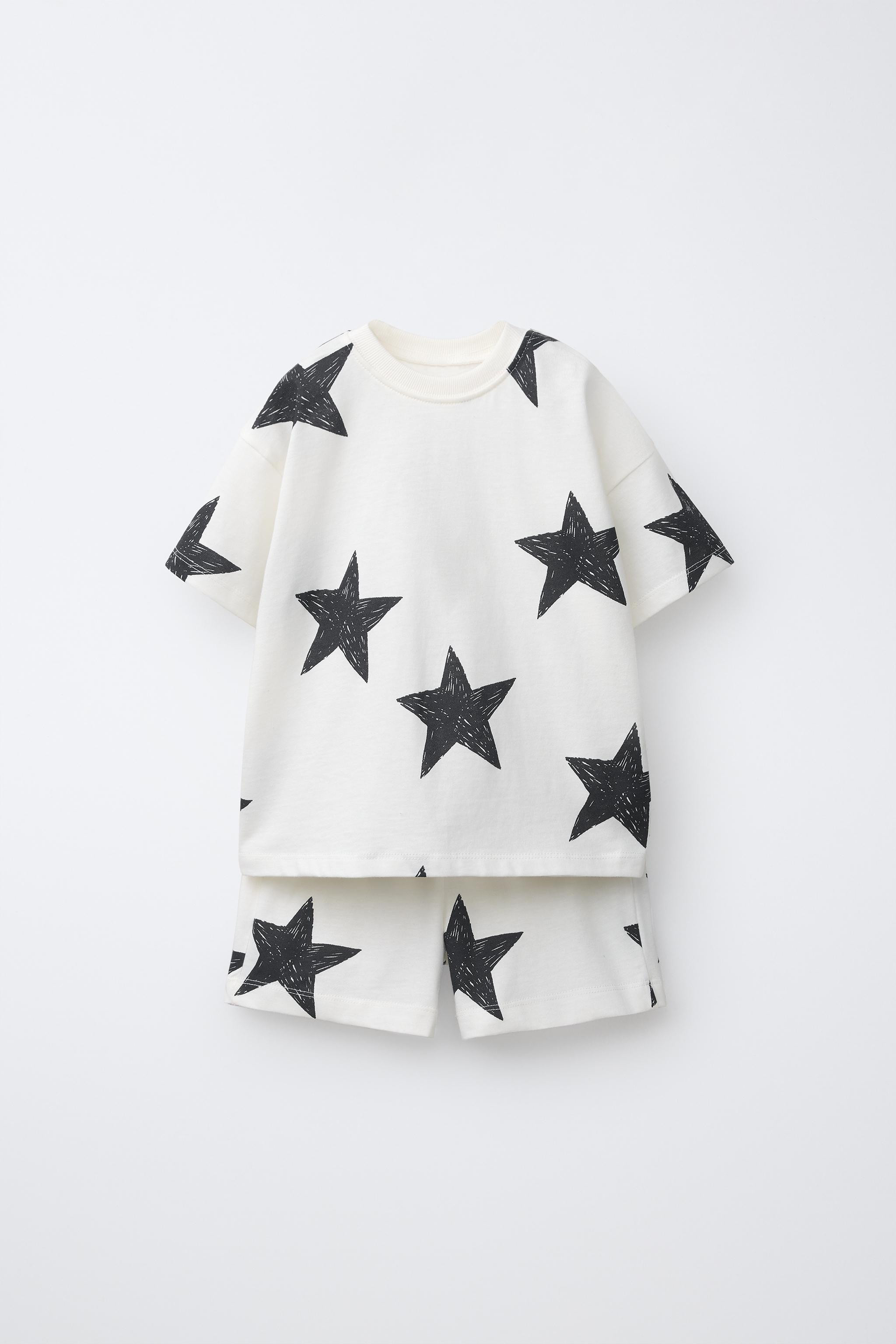 SET AUS T-SHIRT UND BERMUDASHORTS MIT FROTTIER-PIPING | Zara DE