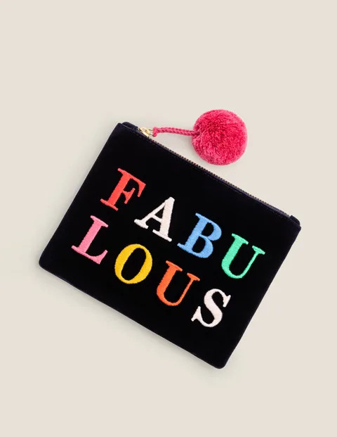 Small Velvet Pouch - Fabulous | Boden (US)
