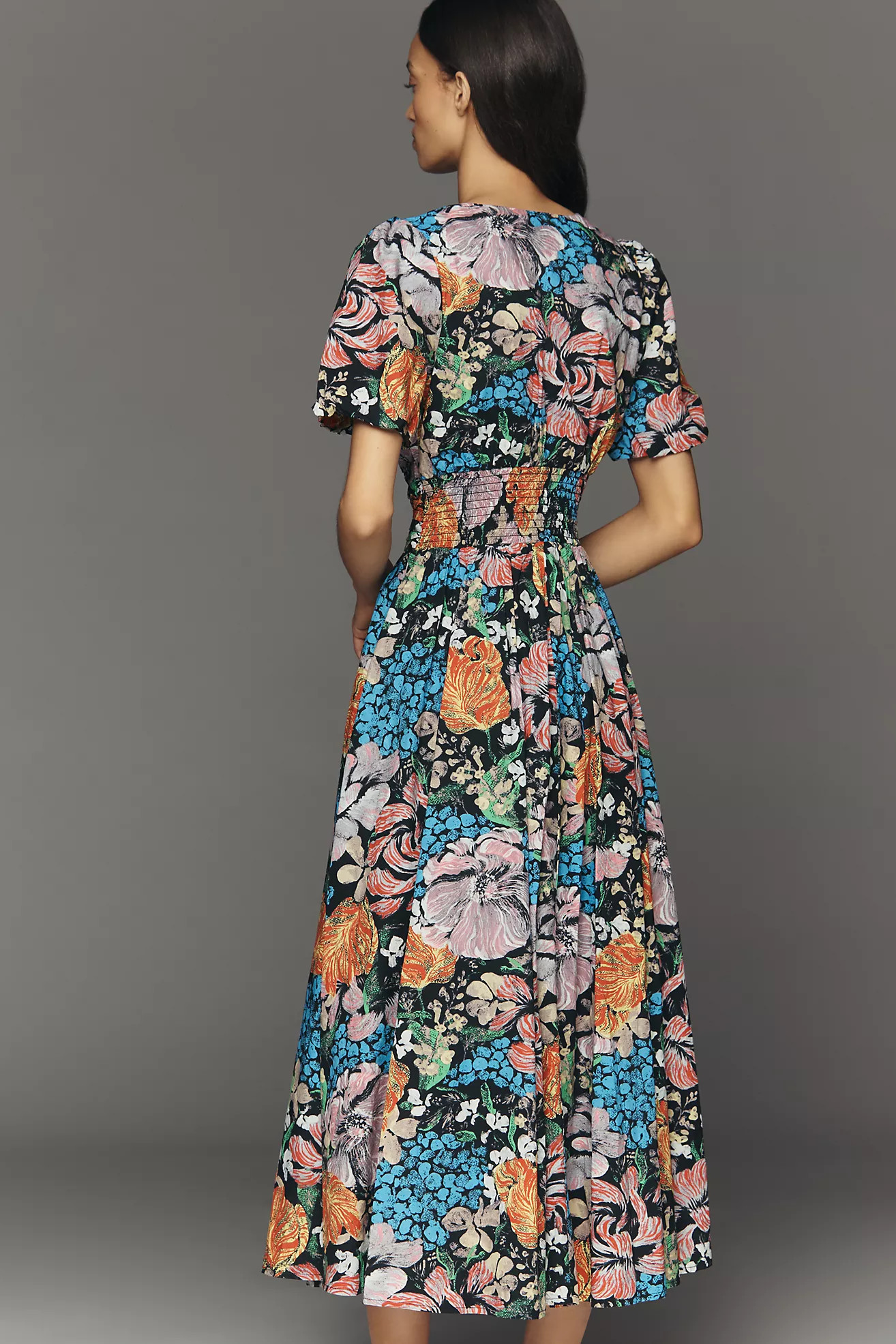 Yukiko Noritake Katerina Button-Front Midi Dress | Anthropologie (US)