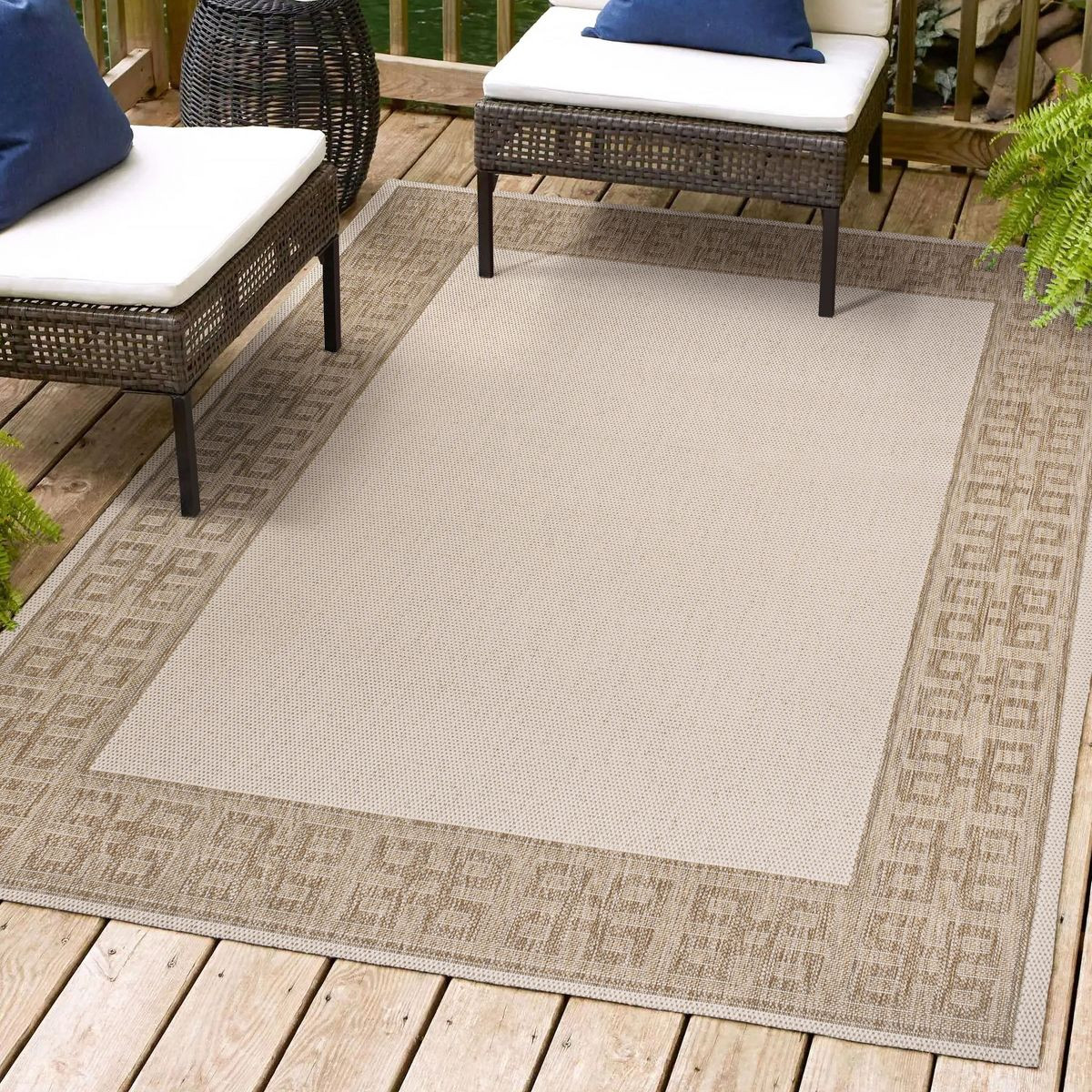 JONATHAN Y Athena Classic Geometric Border Indoor/Outdoor Area Rug | Target
