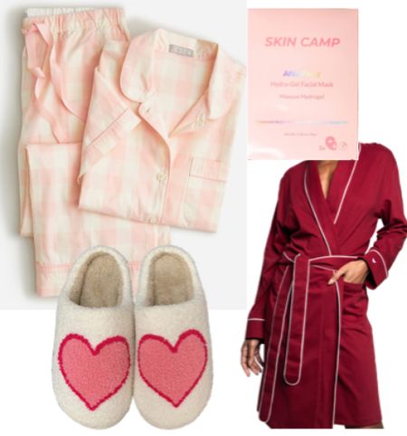 Pink & Red Pajama Lounge look ❤️💜🤍