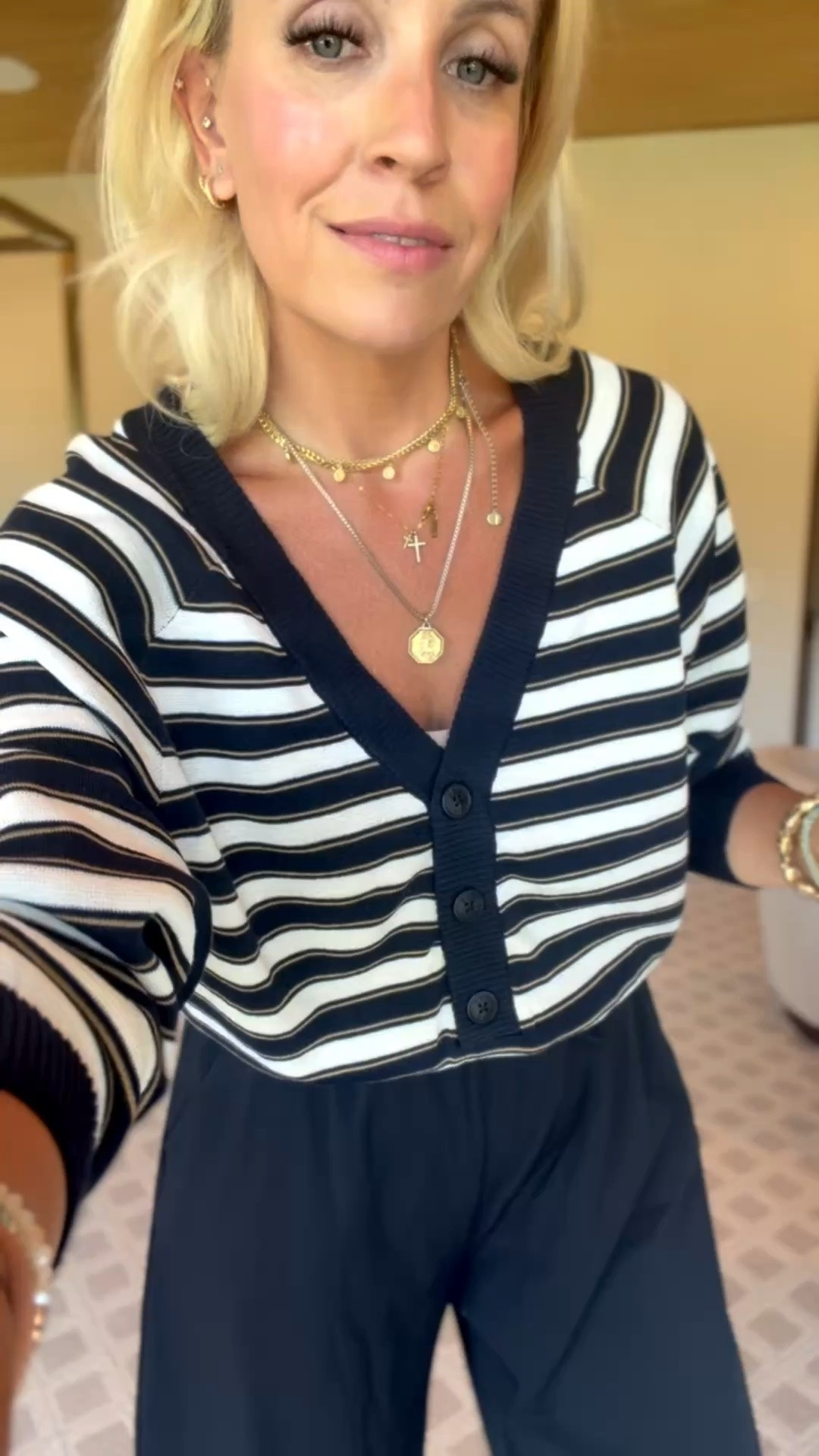Cute scrunch cardigan and the best barrel pants from Amazon!