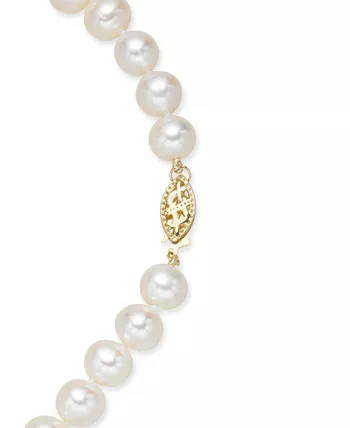 Cultured Freshwater Pearl (7mm) Strand 18" in 14k Gold | Macys (US)