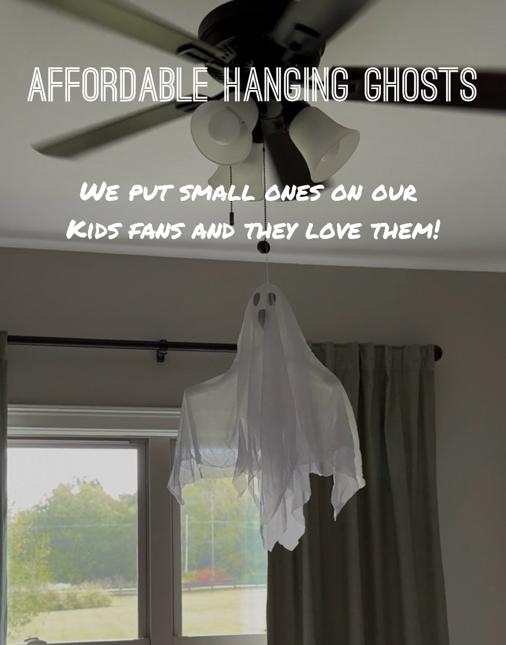 LOVE these super affordable hanging ghosts for both indoor and outdoor Halloween decorating!  We hang one on each of our kiddos lights/fans and it makes them spin and they think it’s so fun 👻

#LTKKids #LTKHome #LTKmomlife