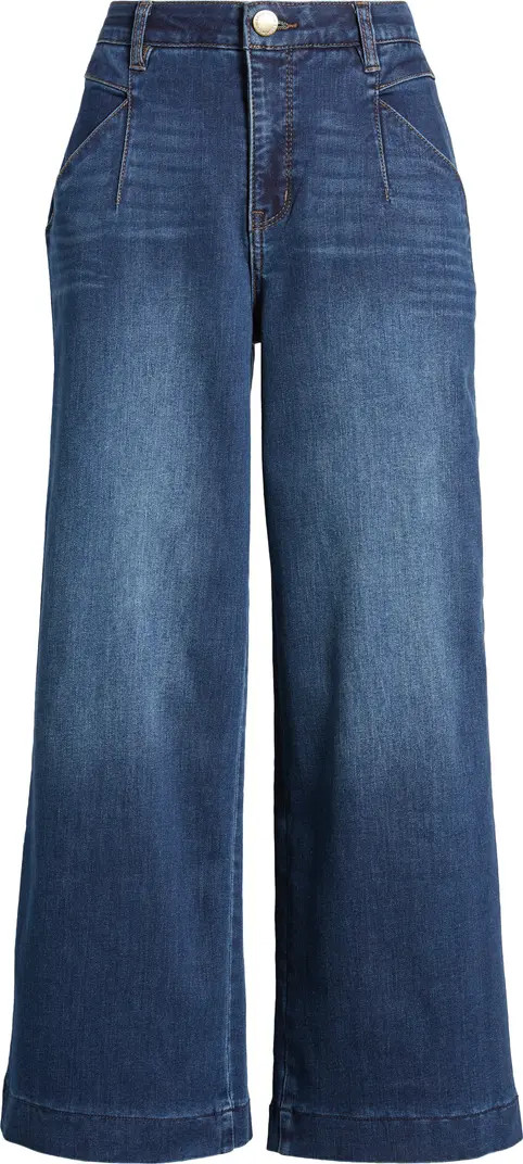 Wit & Wisdom 'Ab'Solution Skyrise V-Pocket Ankle Wide Leg Jeans | Nordstrom | Nordstrom