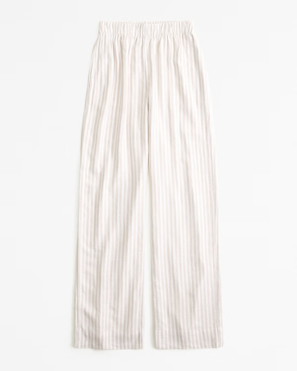 Linen-Blend Pull-On Pant | Abercrombie & Fitch (US)