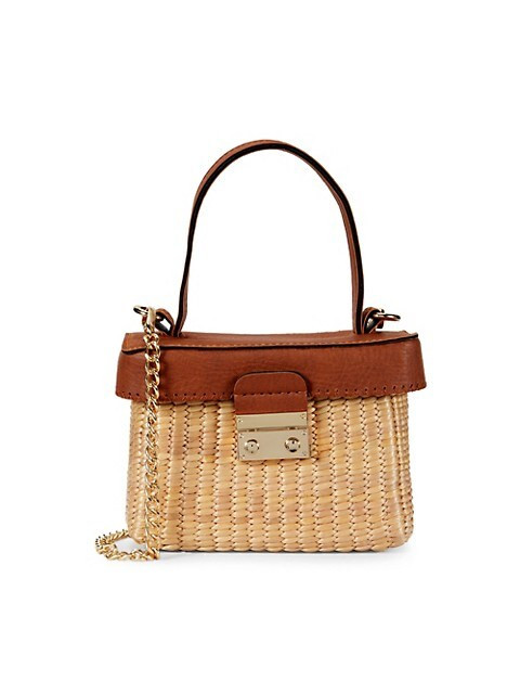 Laurel Seagrass & Vegan Leather Shoulder Bag | Saks Fifth Avenue OFF 5TH