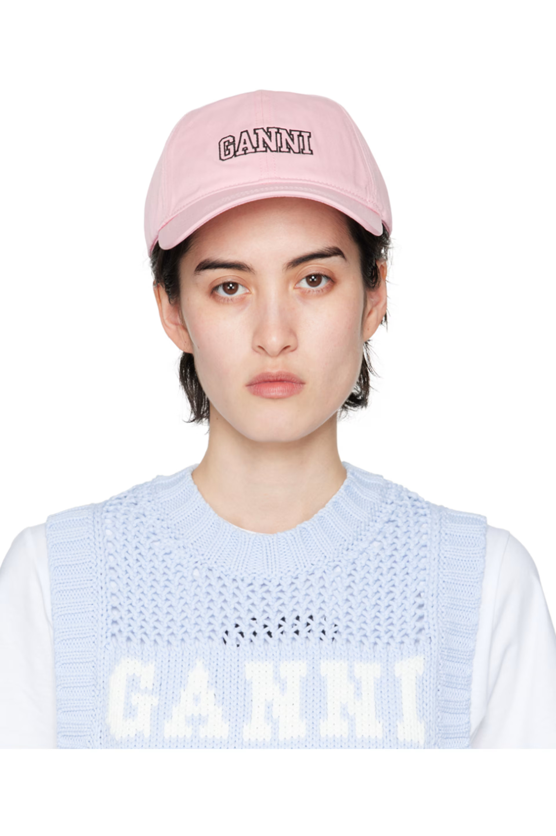 Pink Embroidered Logo Cap | SSENSE