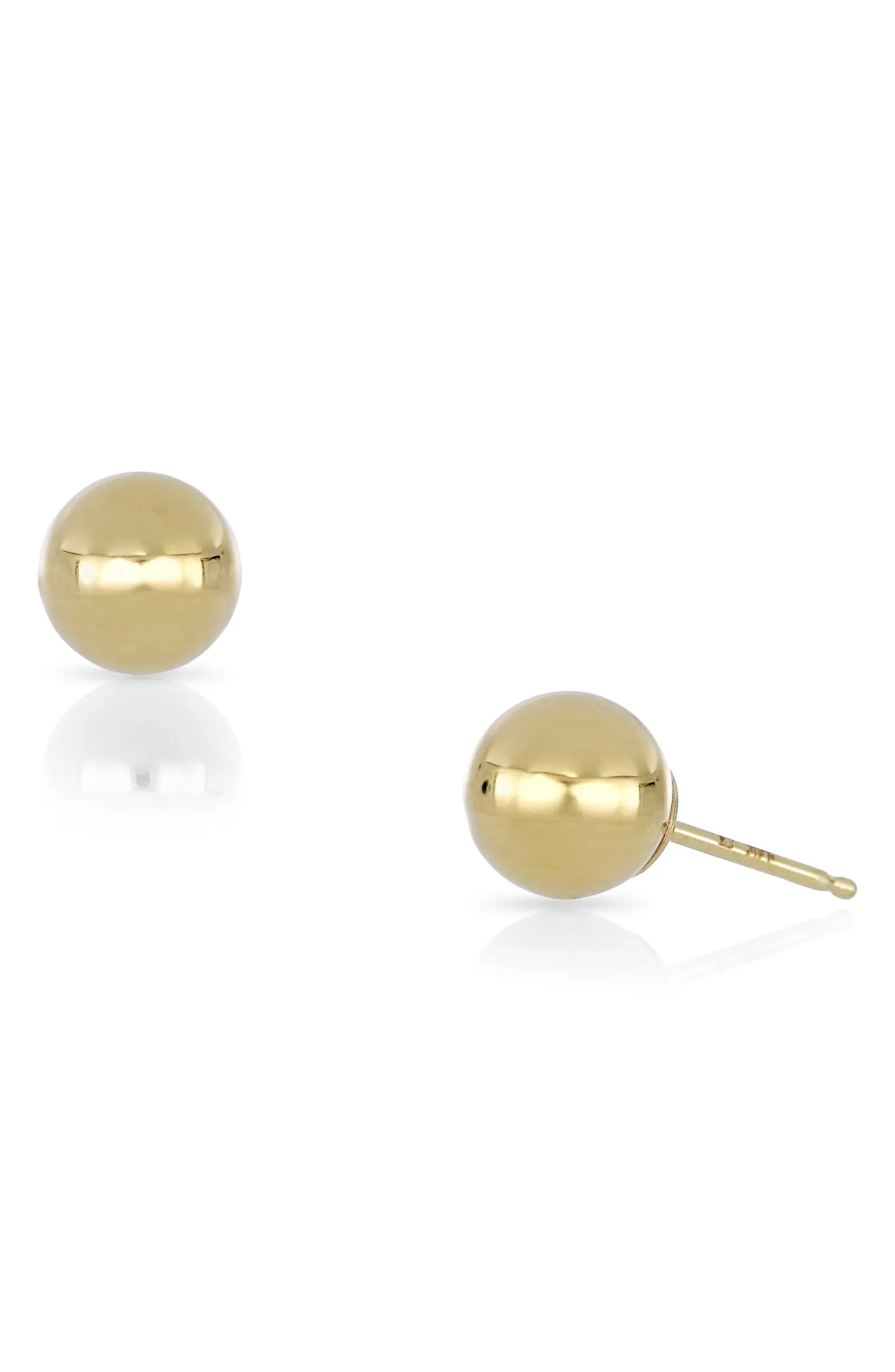 14K Gold Small Ball Stud Earrings | Nordstrom