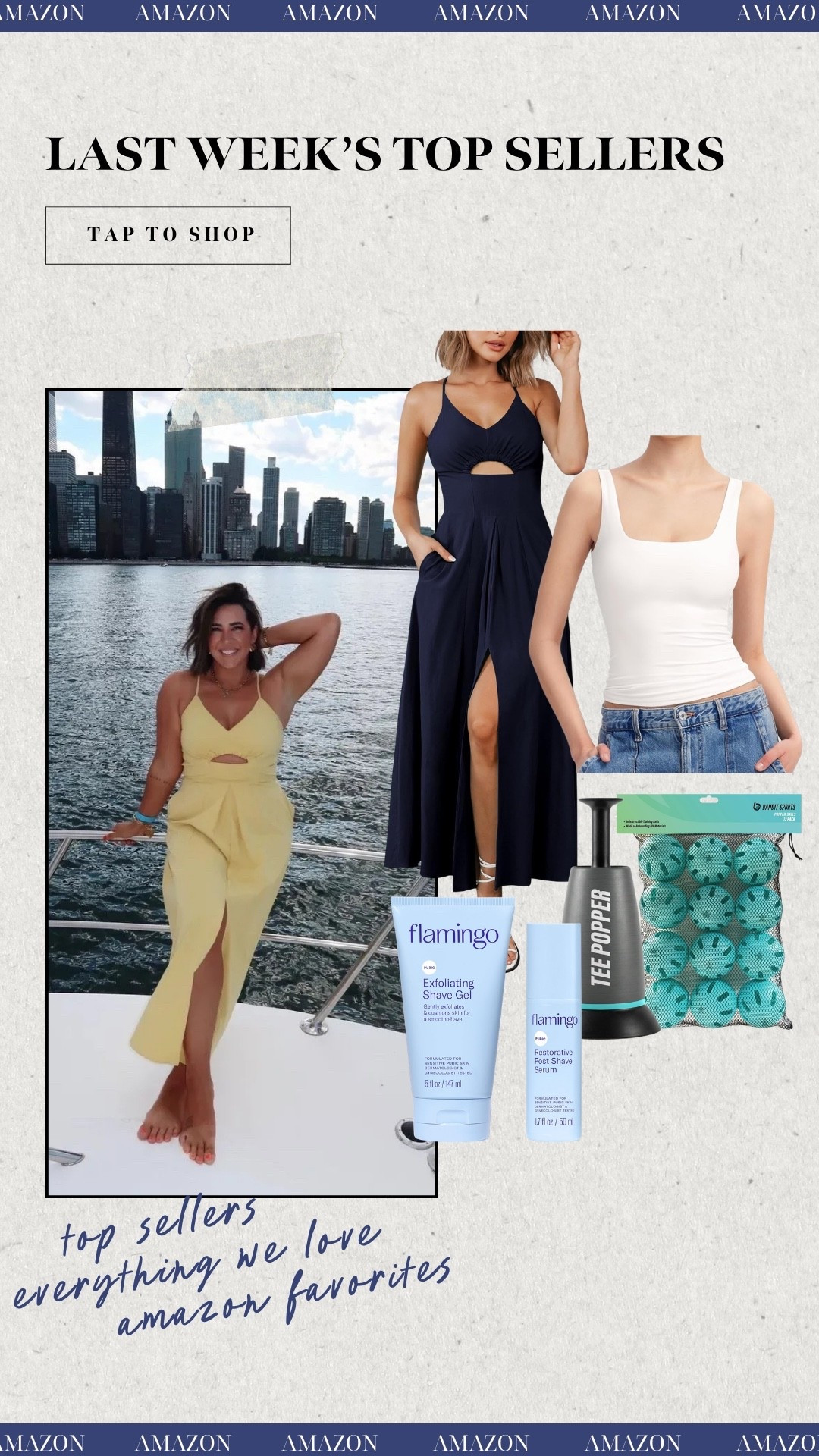 Last weeks top Amazon sellers! Cutout Maxi dress (comes in tons of color! Runs big!), everyday double lined tanks, ball popper & shaving serum!

#LTKSeasonal #LTKMidsize #LTKBeauty