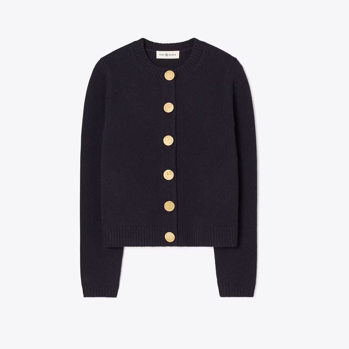 LOGO BUTTON WOOL CARDIGAN | Tory Burch (US)