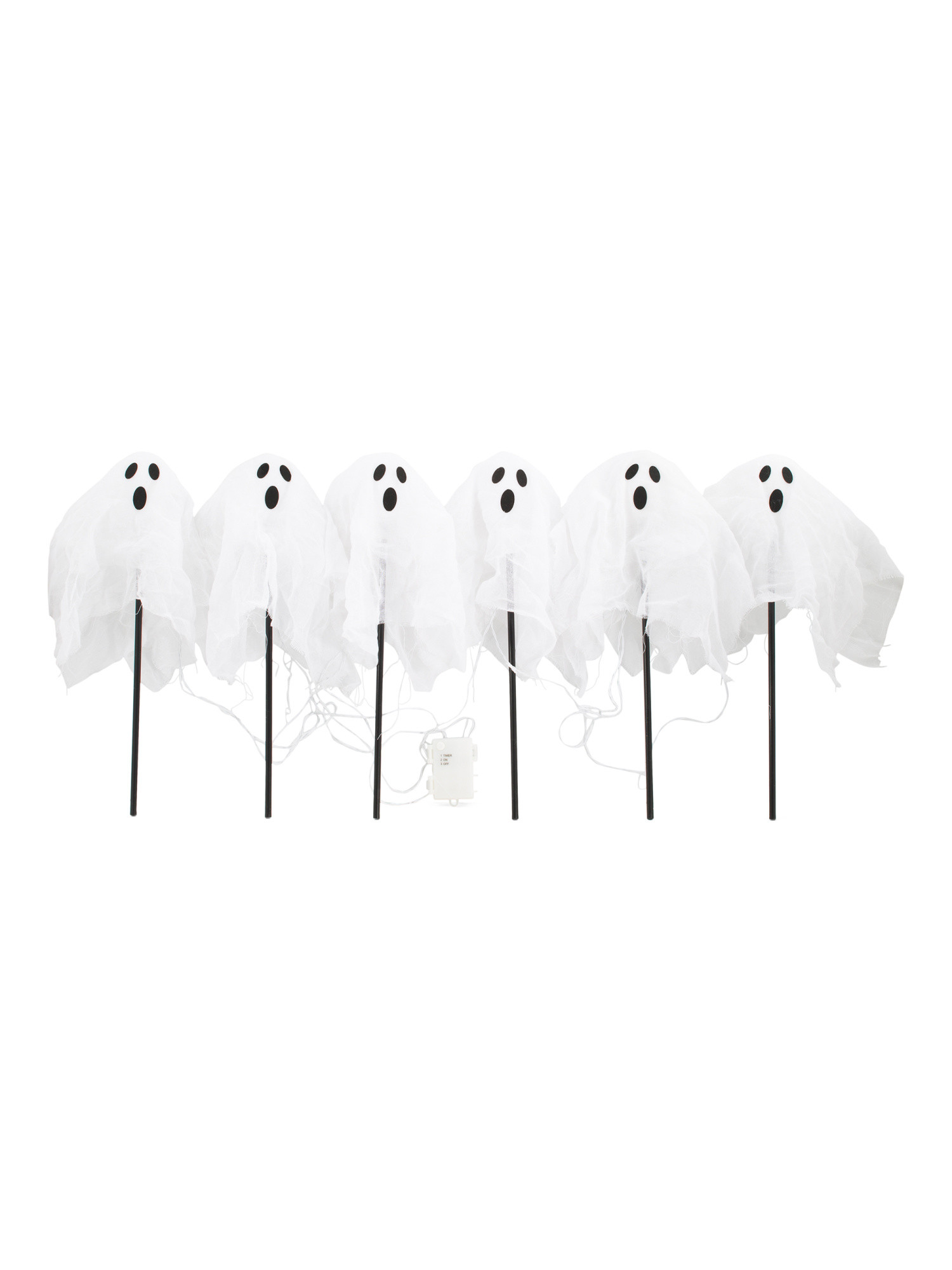 Set Of Six Flying Ghosts Pathway Lights | Halloween | Marshalls | Marshalls