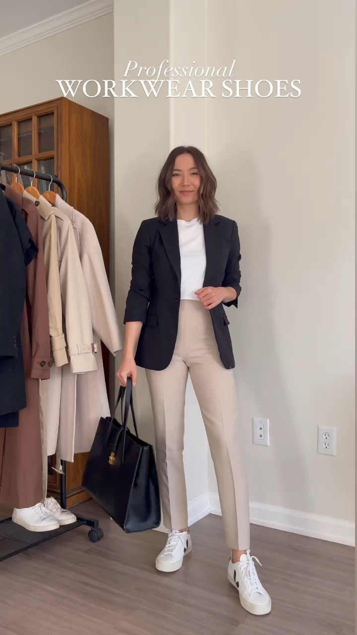 Professional workwear shoe ideas that aren’t your traditional heels [and ideal for colder seasons]

Minimal sneakers - Veja tts 
Loafers/flats - Sam Edelman in cedarwood
Block heels - Ann Taylor 
Stiletto heels - Ann Taylor 
Tote - Mango 

Business casual / business professional/ smart casual outfit ideas for the office / minimal style / classic style / Karen Millen / Nordstrom/ MMLaFleur 

#LTKworkwear #LTKstyletip #LTKshoecrush