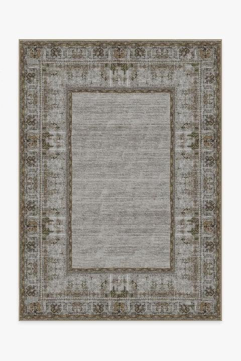 Vintage Daisy Bordered Hazel Rug | Ruggable