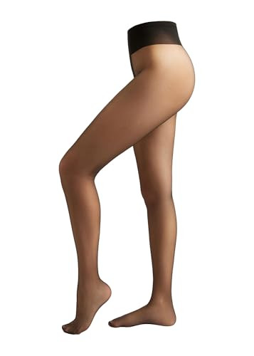 CALZEDONIA Woman's Sheer Essential 20 Denier Tights in Black, Size XXXL | Amazon (US)