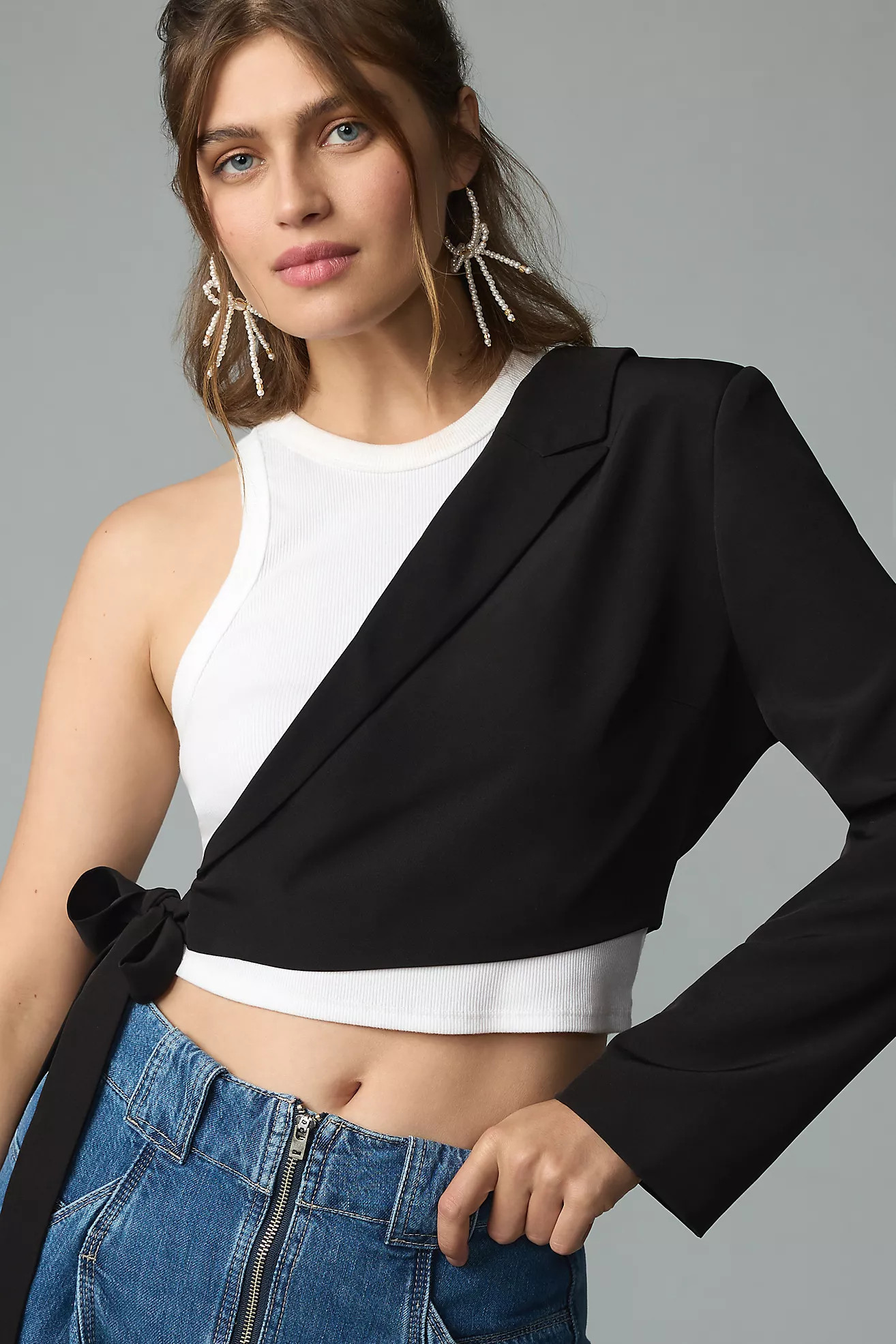 Sunday in Brooklyn One-Shoulder Blazer Shrug | Anthropologie (US)