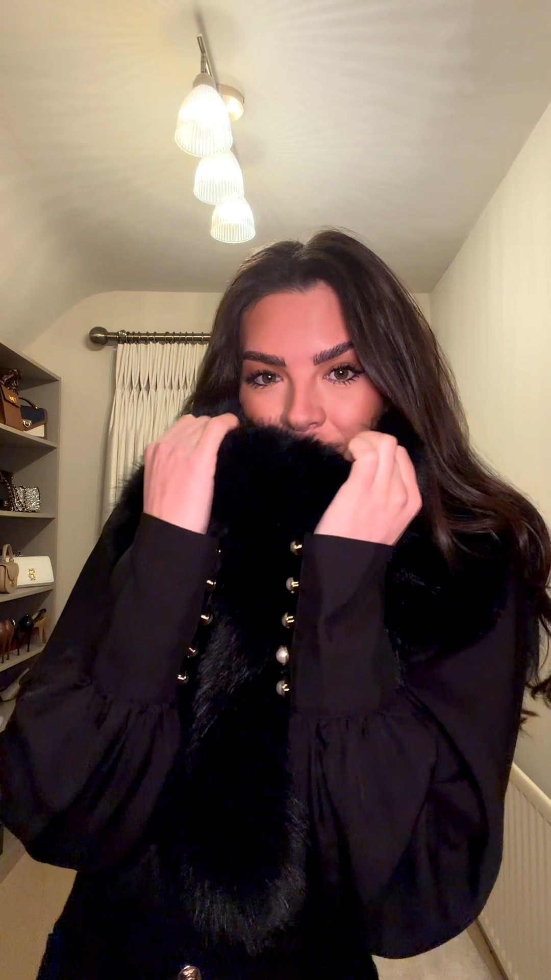 Black jeans, black satin long sleeve blouse, black faux fur cape 🖤

#LTKwinter #LTKuk #LTKstyletip