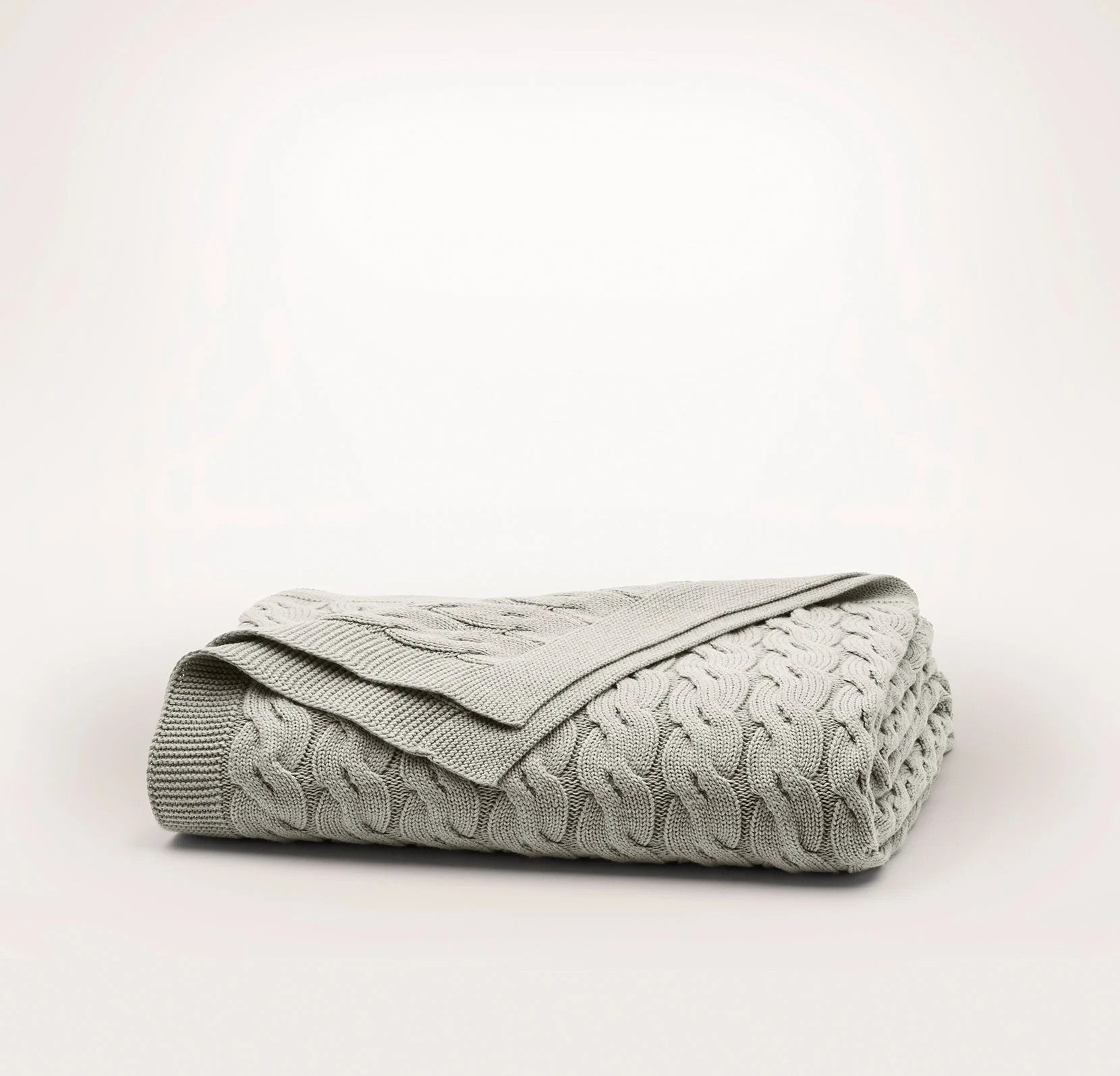 Modern Cable Knit Throw Blanket | Boll & Branch