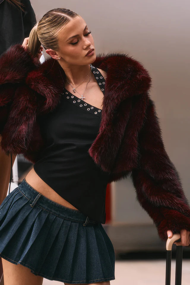 Drama Hour Faux Fur Cropped Jacket | Windsor Stores