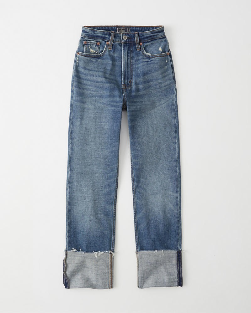 Ultra High Rise Ankle Straight Jeans | Abercrombie & Fitch US & UK