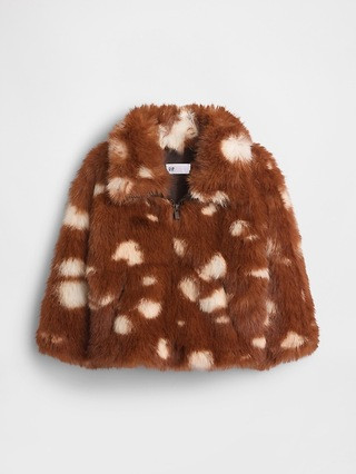 Gap × Sandy Liang Baby & Toddler Spotted Vegan Fur Half-Zip Pullover | Gap (US)