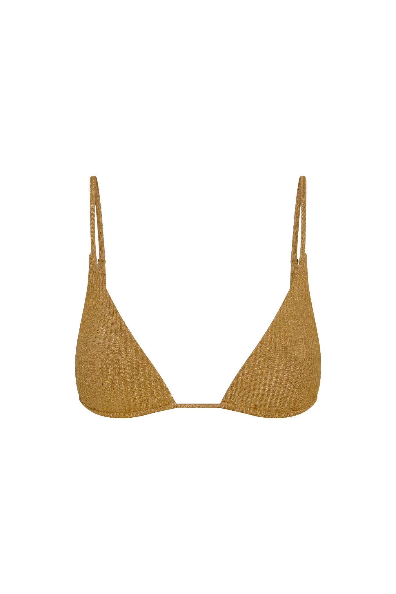 Kauai Top - Antique Gold Lurex Rib | Monday Swimwear