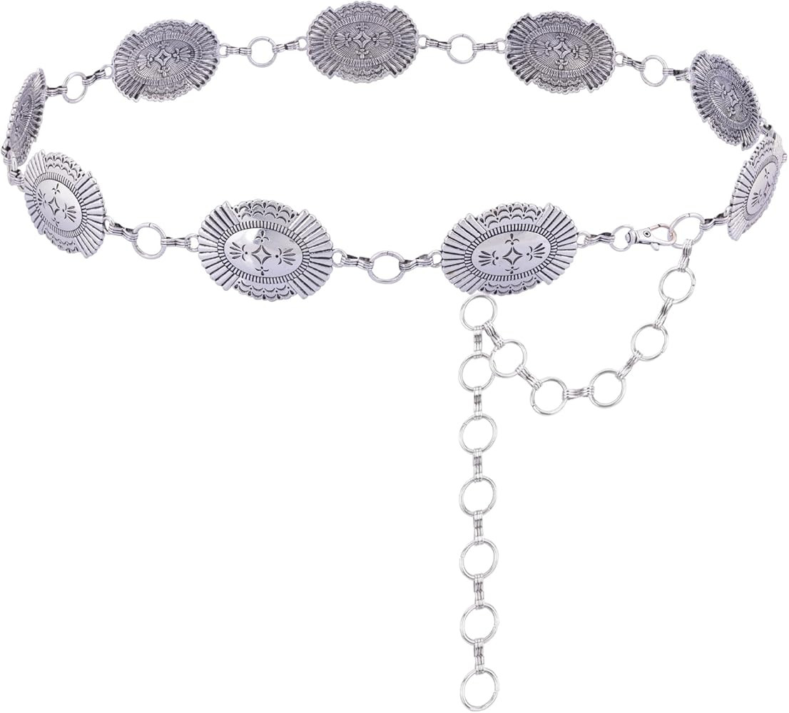 Montana West Rustic Couture's Large Western Concho Metal Belts for Women Cowgirl | Amazon (US)