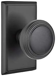 Emtek Passage Set, Rectangular Rosette, Norwich Knob, Flat Black US19 | Amazon (US)