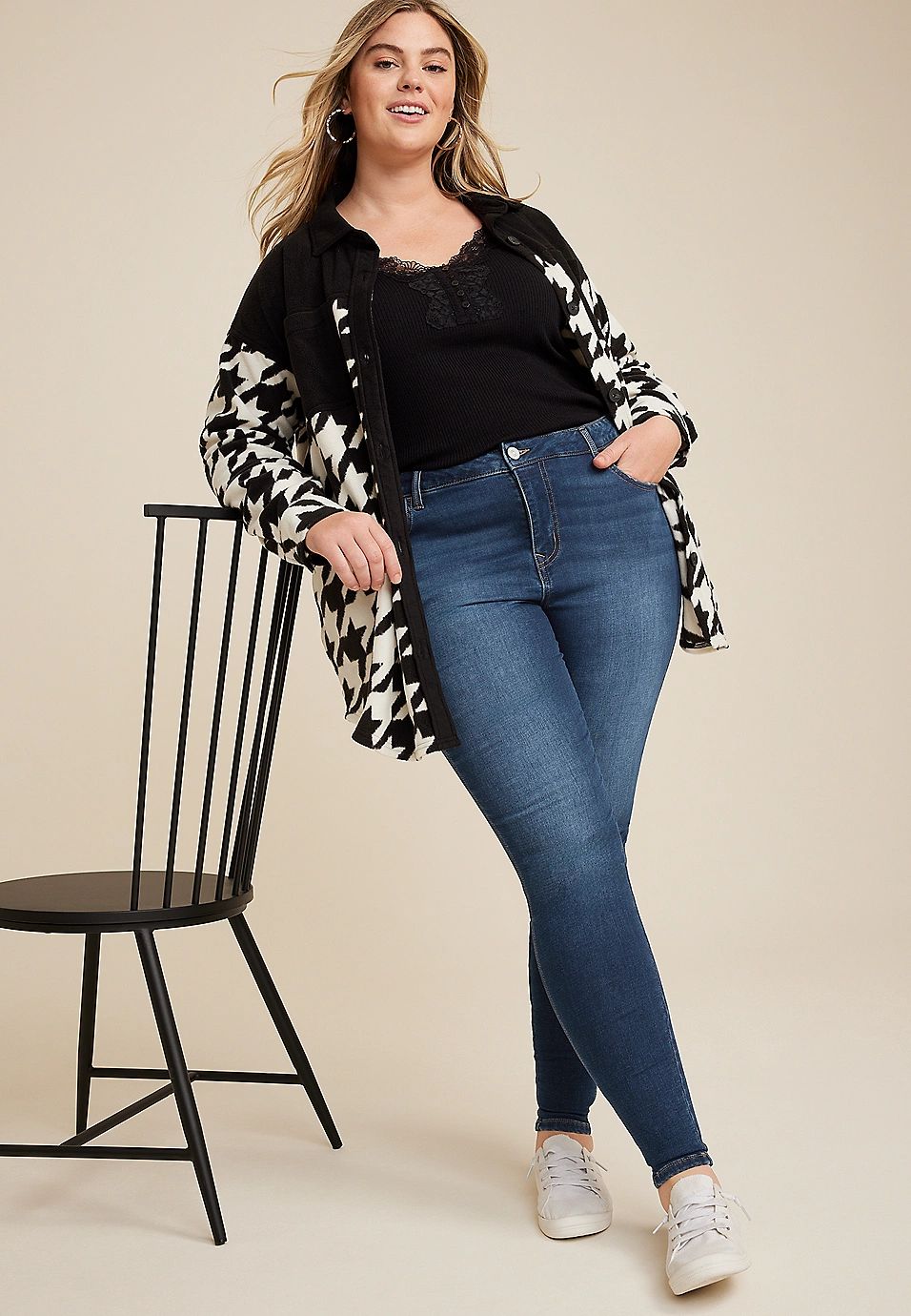 Plus Size m jeans by maurices™ Supersoft Dark High Rise Super Skinny Jean | Maurices