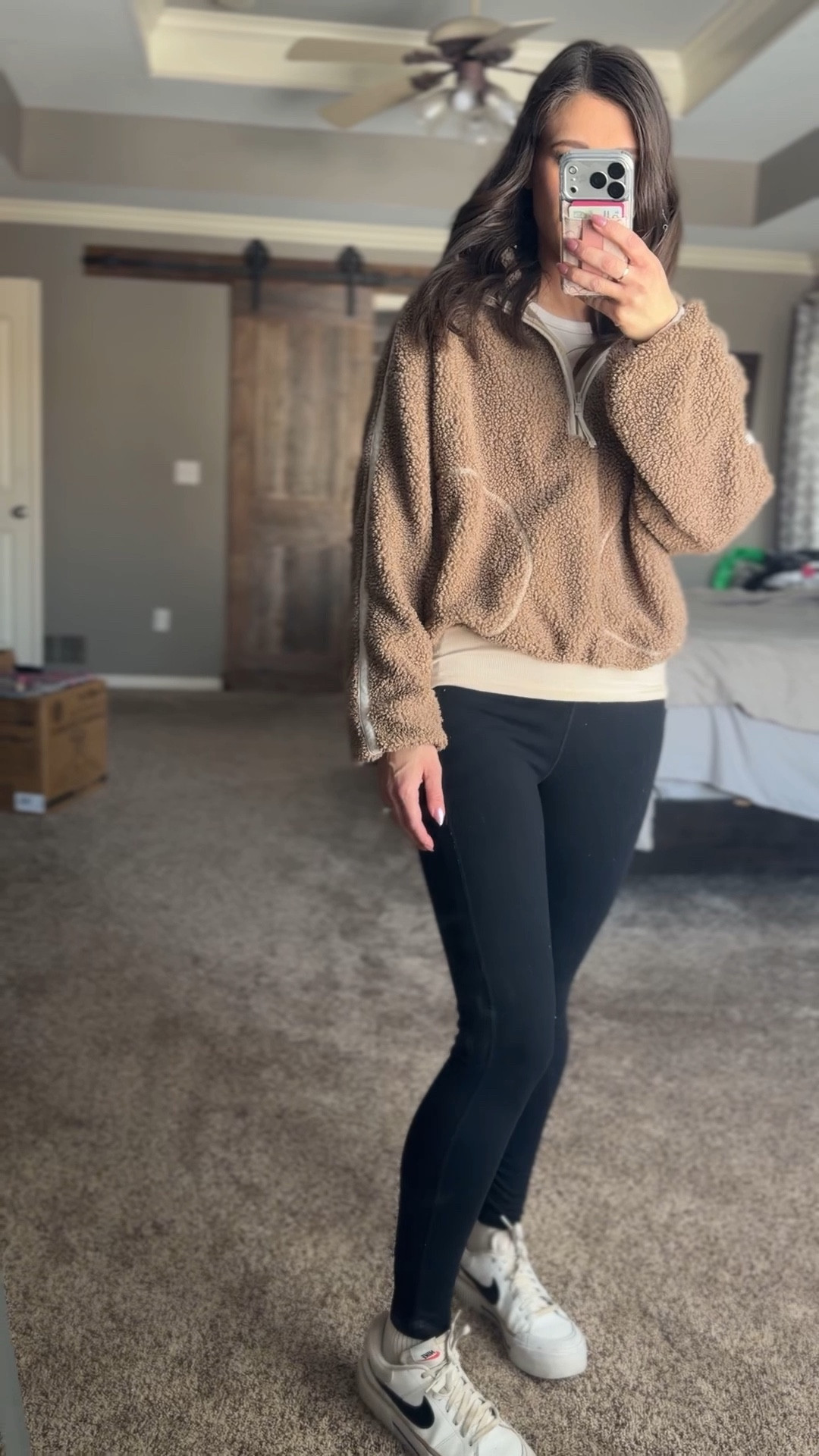 This Sherpa is one of my favorite things to wear this winter!!! so cozy and comfy, and I paired it with an Amazon ribbed long sleeve and my Nike kicks!! easy Saturday mom outfit!!! 

#LTKmomlife #LTKdayinmylife #LTKootd