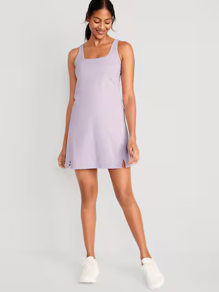 PowerSoft Sleeveless Shelf-Bra Support Dress for Women | Old Navy (US)