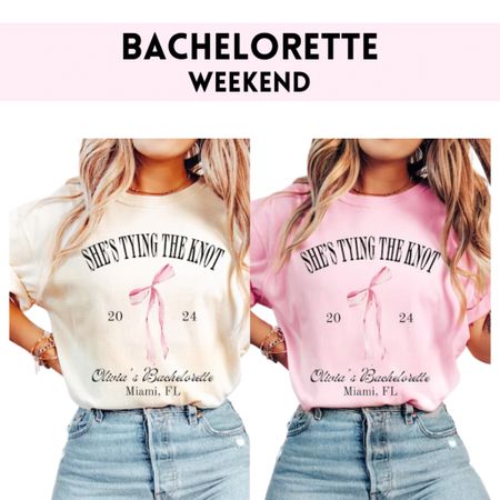 Shes Tying The Knot Bachelorette Shirts, Coquette Bow Bachelorette, Coquette Aesthetic Bridesmaids Gifts. Coquette Pink Bow Bachelorette Party Shirts


#LTKfindsunder50 #LTKwedding #LTKparties