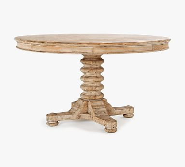 Carter 55" Round Reclaimed Pine Dining Table | Pottery Barn (US)