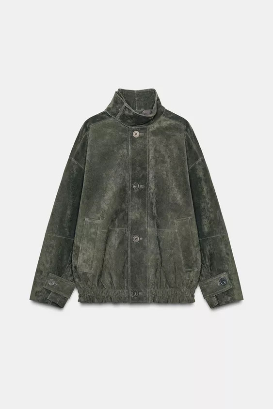 100% SUEDE LEATHER JACKET | Zara UK