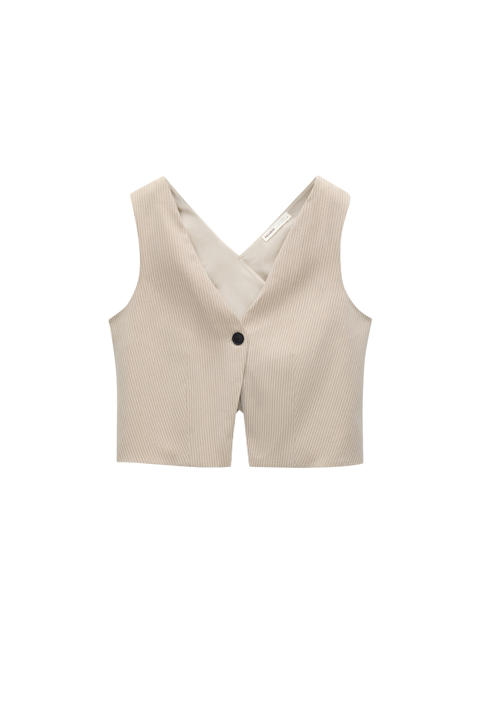 GILET SANS MANCHES À RAYURES TENNIS ET DOS CROISÉ | PULL and BEAR FR