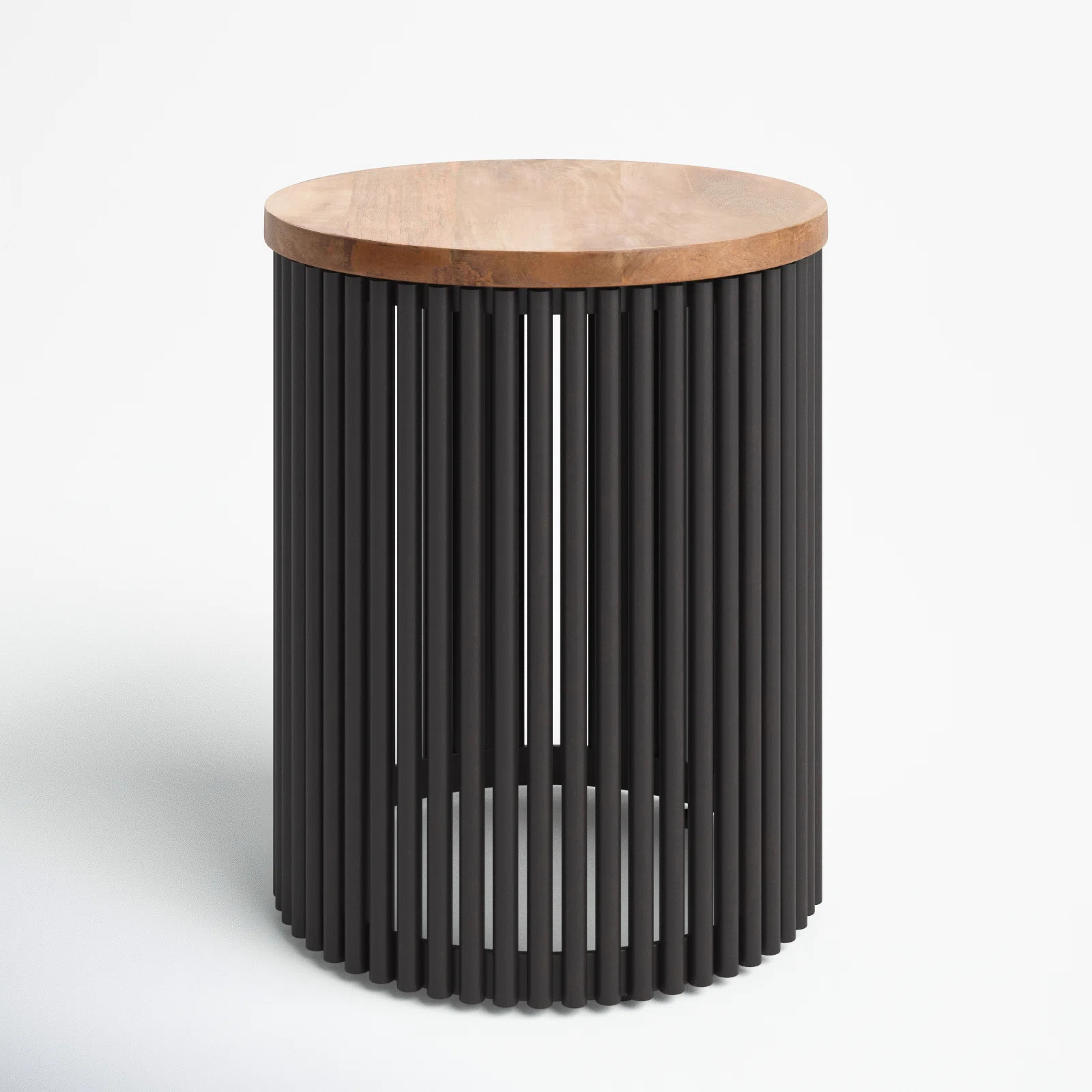 Demy Solid Wood Drum End Table | AllModern