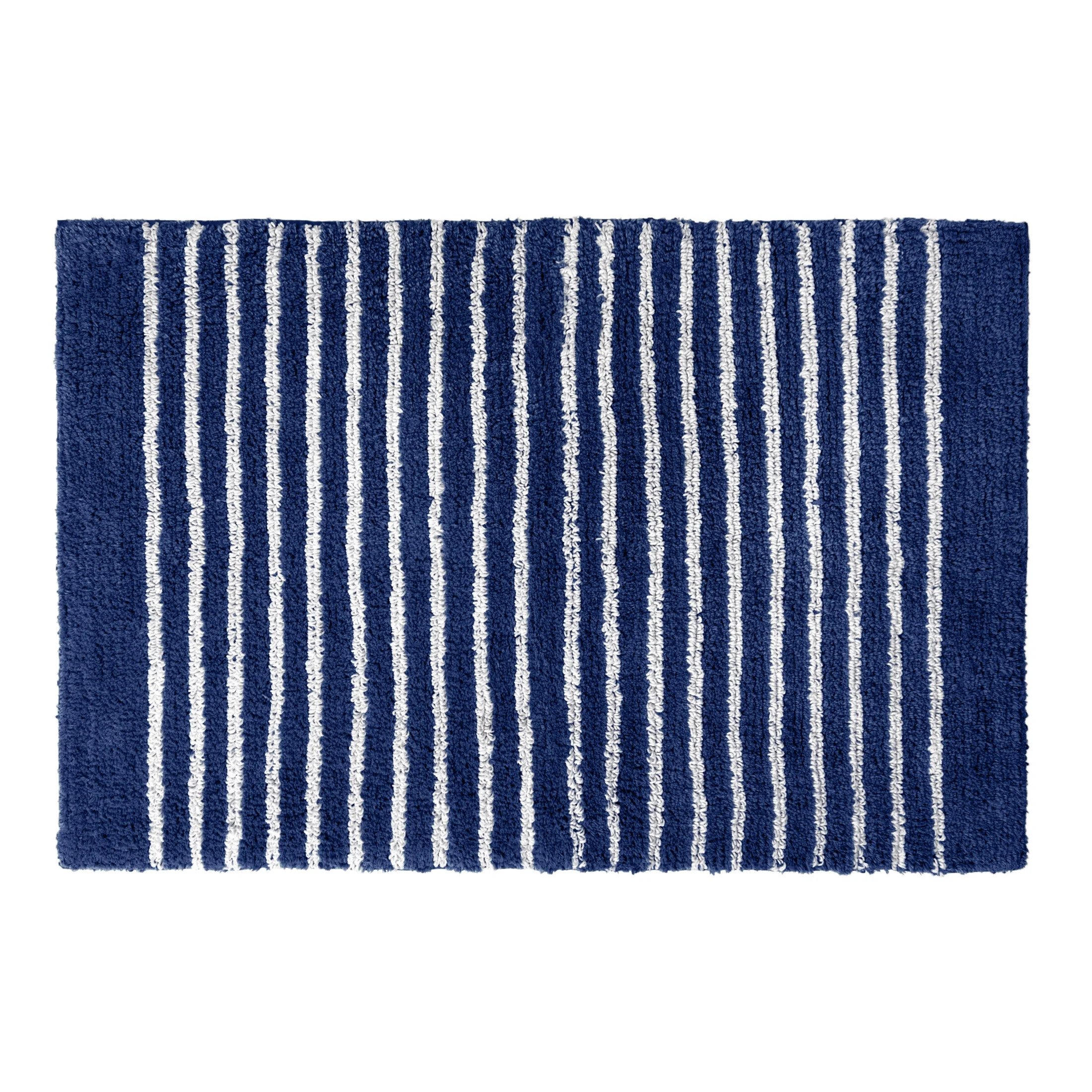 Gap Home Easy Stripe Reversible Cotton Bath Rug Navy/White 20"x30" - Walmart.com | Walmart (US)