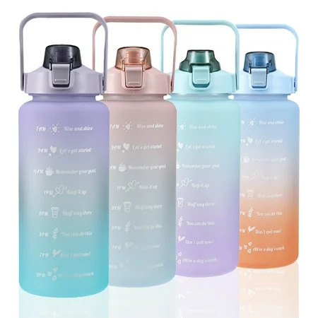 USPEEDY Motivational Water Bottle 64oz Half Gallon Water Bottle with Straw Leak Proof Water Bottle w | Walmart (US)