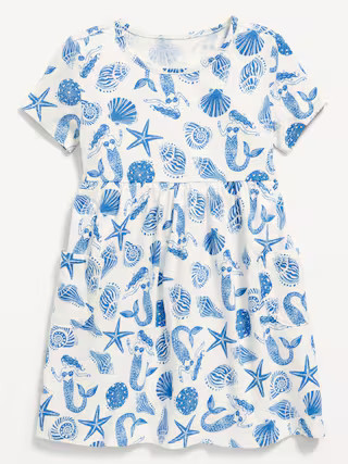 Printed Jersey-Knit Short-Sleeve Dress for Toddler Girls | Old Navy (US)