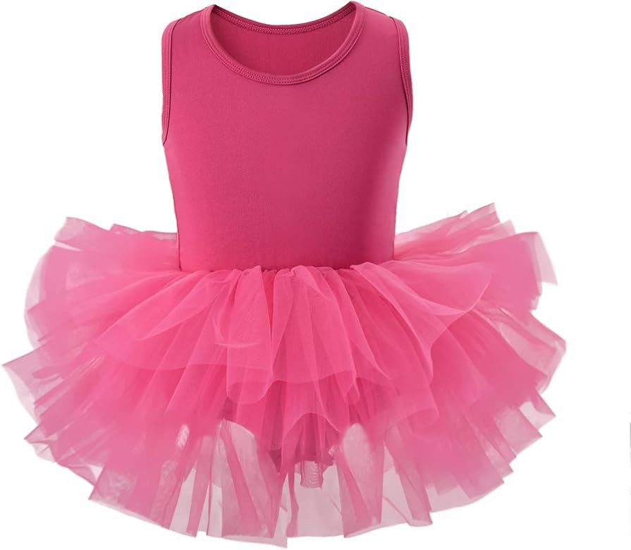 Girls' Camisole Dance Tutu Leotard with Fluffy 4-Layers Ballet Dress for Ballerina (18 Months - 7 Ye | Amazon (US)