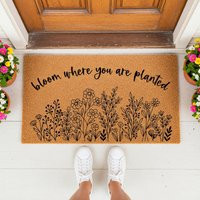 Doormat Bloom Where You Are Planted, Flower Garden Welcome Mat 1681 | Etsy (US)