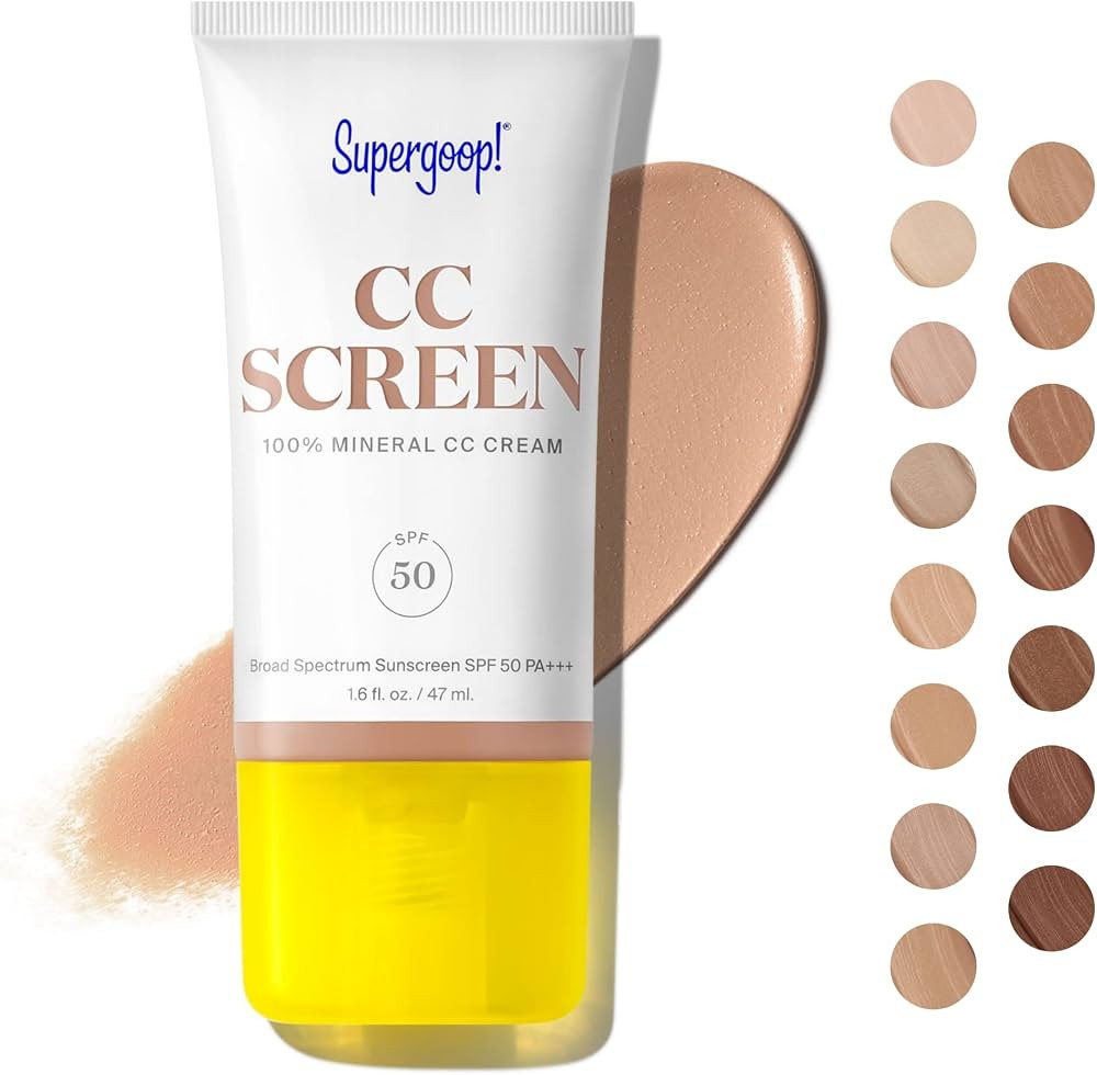 Supergoop! CC Screen - SPF 50 PA++++ CC Cream, 100% Mineral Color-Corrector & Broad Spectrum Suns... | Amazon (US)